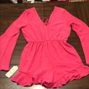 Pink Gianni Bini Romper (still has the tags)